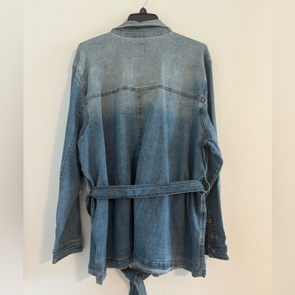 Maurices Belted Denim Trench Jacket NWT Womens 3X - Picture 8 of 10